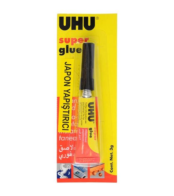 Uhu Japon Yapıştırıcı Süper Glue Jumbo 3 Gr 12 Li Kartela UHU42400