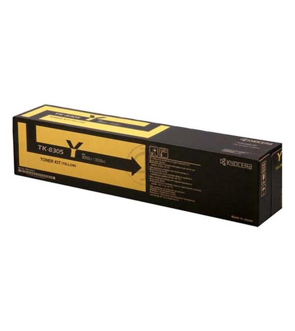 Kyocera TK-8305Y Yellow Sarı Orjinal Fotokopi Toneri Taskalfa 3050ci-3051ci-3550ci-3551ci 15.000 Say