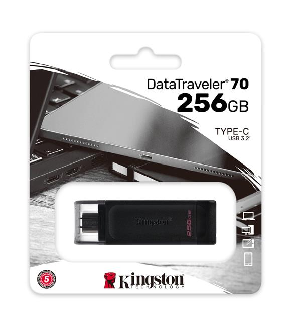 Kingston DT70 256GB USB-C 3.2 Gen 1 Type-C Flash Bellek_1