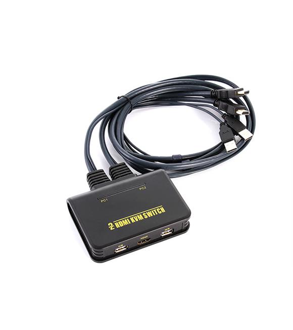 S-Link SL-2702HKW 2li HDMI 1.8m Kablolu Otomatik HDMI KVM Switch