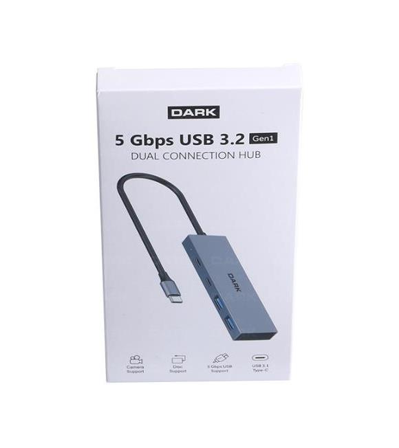 Dark DK-AC-USB312C 4 Port USB Type-C HUB 2X USB3.0 Type-A & 2X USB3.1 Type -C_1