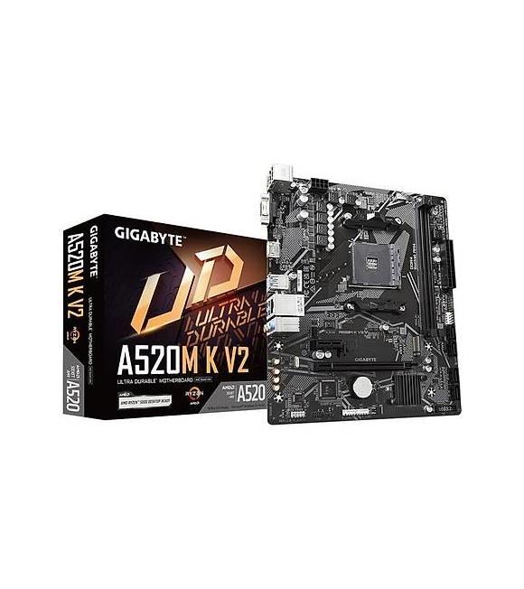 Gigabyte A520M-K V2 DDR4 5100MHz PCI-E Gen3 M.2 USB 3.2 VGA HDMI mATX AM4 Anakart