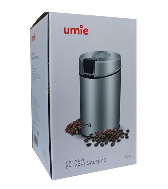 UMIE KB-U52 65G kapasiteli Pazlanmaz Çelik 160W Kahve ve Baharat Öğütücü