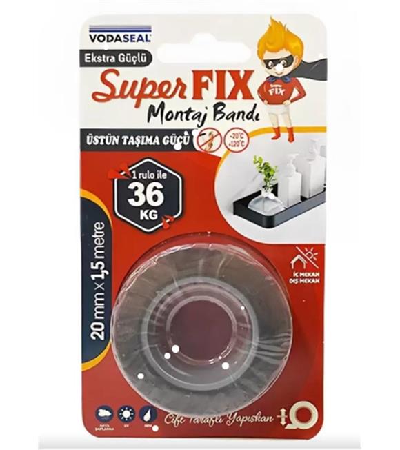 Vodaseal Super Fıx Montaj Bant (1 Rulo 36Kg) 20MMX1,5MM