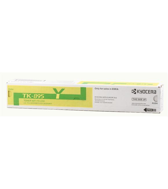 Kyocera TK-895Y Yellow Sarı Orjinal Fotokopi Toneri FS-C8020-8025-8520-8525 6.000 Sayfa