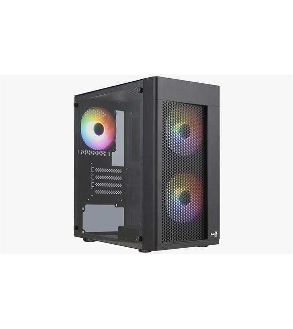 Aerocool-AE HEXFR 400 Hexform 400W 3x120mm FRGB USB 3.0 Mini Tower Kasa