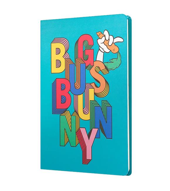 Mabbels Sert Kapak Butik Defter Looney Tunes Bug Bunny Mavi 80 YP 15x21 DFT-388098