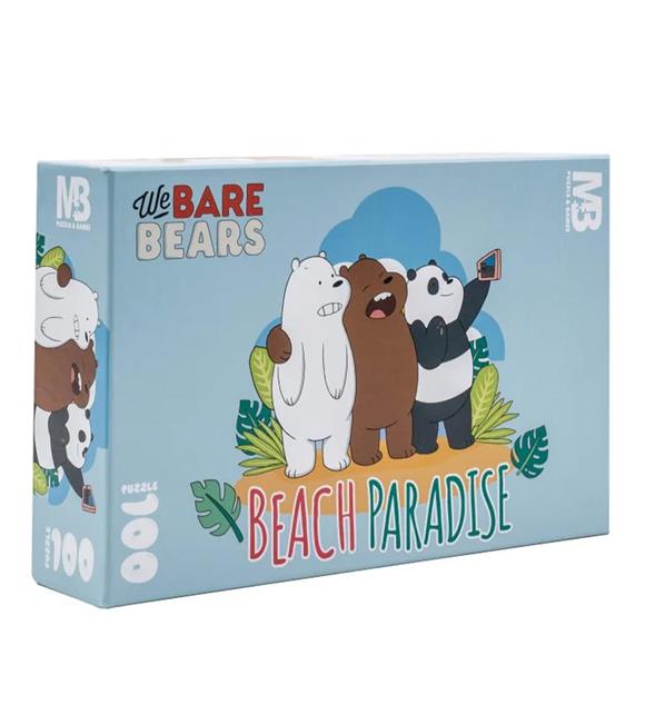 Mabbels Puzzle 100 Parça We Bare Bears Beach Paradise PZL-388937