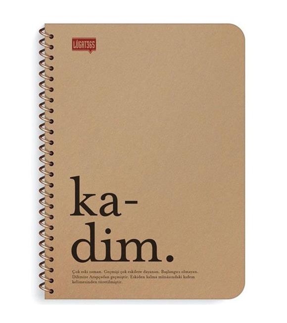 Lugat365 Kraft Kap.Spr Defter Kadim 16x22 80 YP Kareli 500231-99