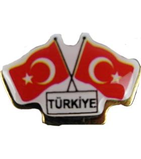 Vatan Rozet İkili Bayraklı Türkiye VT628
