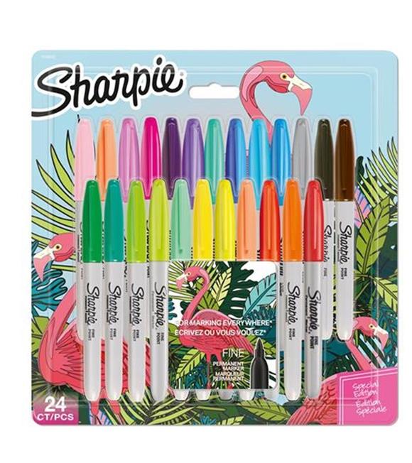 Sharpie Markör Permanent Fine 24 Lü Bls Flamingo