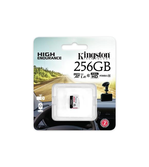 Kingston SDCE-256GB 256GB microSDXC Endurance 95R-45W C10 A1 UHS-I Card Only Hafıza Kartı