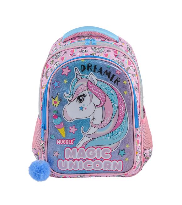 Muggle Okul Çantası Unicorn Pembe Mu-7822