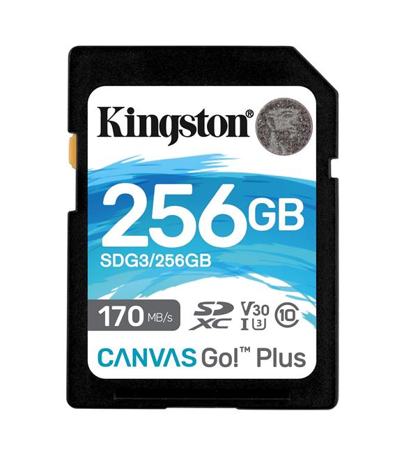 Kingston SDG3-256GB 256GB SDXC Canvas Go Plus 170R C10 UHS-I U3 V30 Hafıza Kartı_3