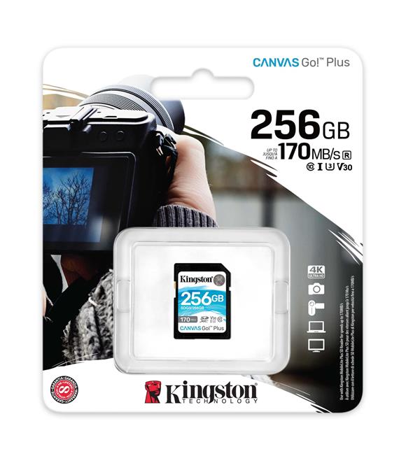 Kingston SDG3-256GB 256GB SDXC Canvas Go Plus 170R C10 UHS-I U3 V30 Hafıza Kartı_4