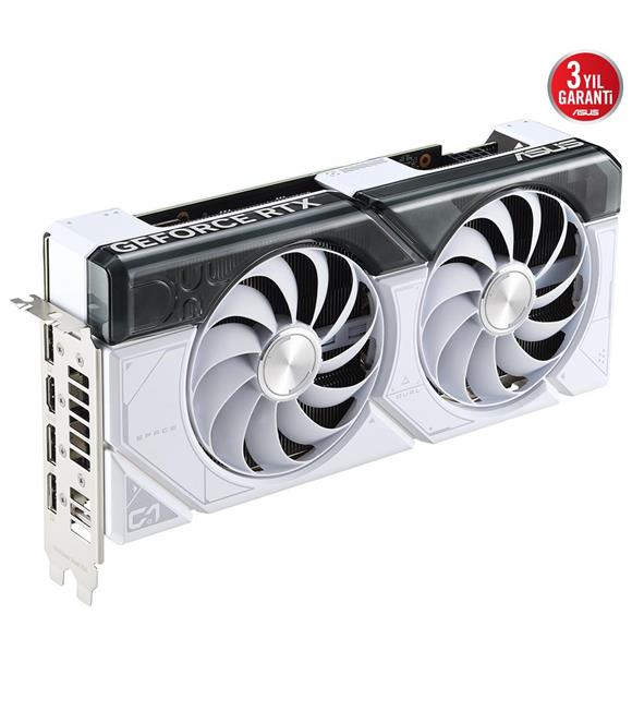 Asus Dual GeForce RTX 4070 OC DUAL-RTX4070-O12G-WHITE GDDR6X 192Bit DX12 DLSS 3 Ekran Kartı