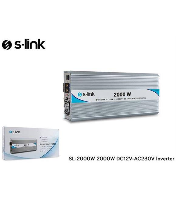 S-Link Sl-2000W 2000W Dc12v-Ac230v İnverter