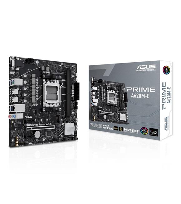 Asus Prime A620M-E A620 Ddr5 (Vga Yok) Glan Matx Hd Dp Usb3 M2 Rgb Am5 Amd Anakart