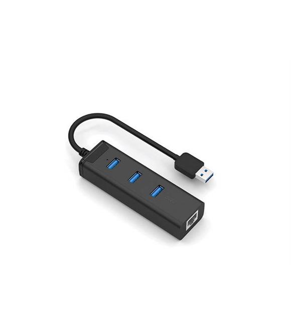 Hytech HY-U68 Usb 3.0-3 Ports+rj45 Gıgabıt Ethernet Hub