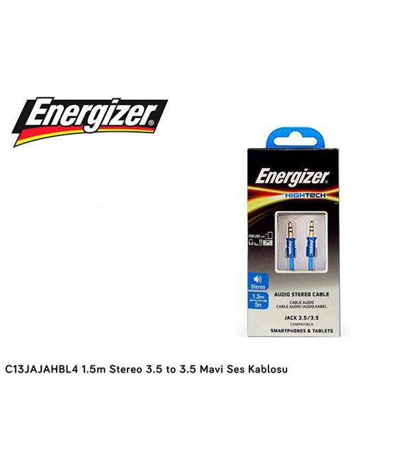 Energizer C13JAJAHBL4 1.5m Stereo 3.5 to 3.5 Mavi Ses Kablosu