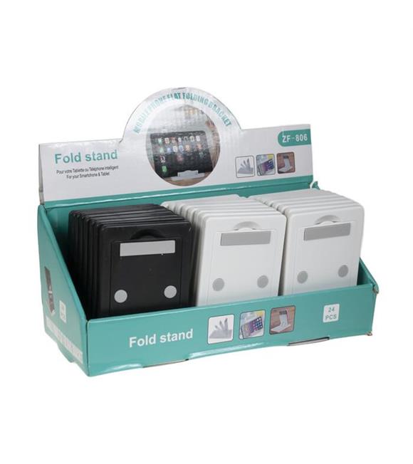 Avec ZF-806 24lü Karton Stanlı Ayarlanabilir Telefon Standı (Siyah-Beyaz)