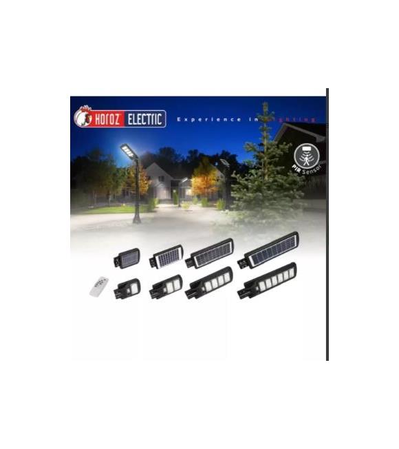 Horoz Compact 300w Led Solar Sokak Armatürü 1567Lm 6400k SMD Led Beyaz Işık Su Geçirmez Kumandalı