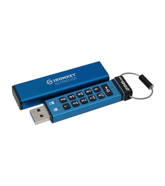 Kingston IKKP200-256GB 256GB IronKey Keypad 200, FIPS 140-3 Lvl 3 (Pending) Flash Bellek