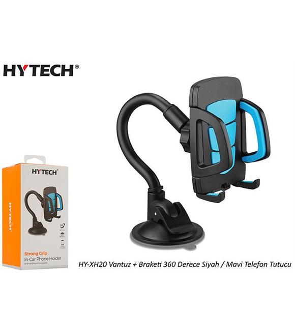 Hytech HY-XH20 Vantuz + Braketi 360 Derece Siyah-Mavi Telefon Tutucu