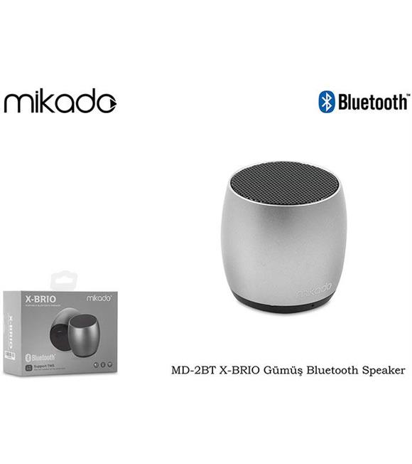 Mikado MD-2BT X-BRIO Gümüş Bluetooth Speaker