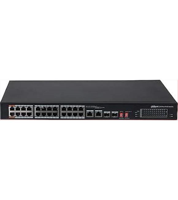 Dahua PFS3226-24ET-240 24 Port Poe 2 Port Sfp 2 Port Gbıt Uplink 10-100 Switch