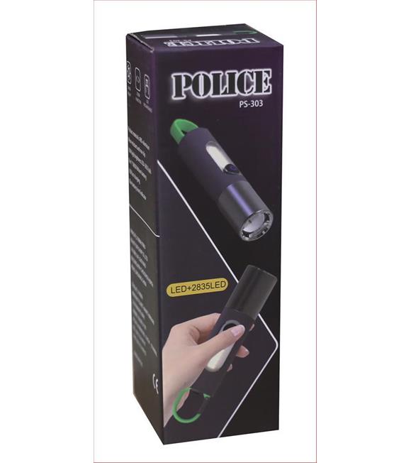 Polıce PS-303 Yan Aydınlatma Işıklı, Şarjlı El Feneri