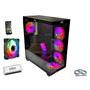 AZTECH AZT101 B 5 x RGB Fan Uzakdan Kumanda Siyah Akvaryum Gamin Kasa Temper Cam , RGB Switch