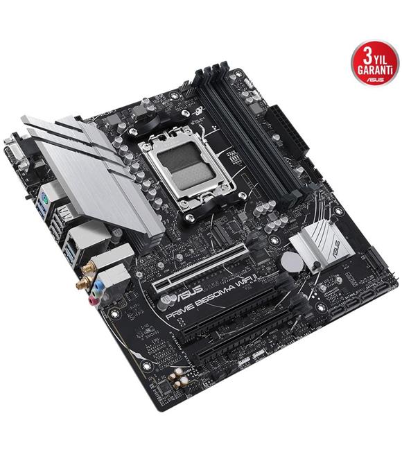 Asus Prime B650M-A WIFI II AMD B650 Soket AM5 DDR5 6400(OC)MHz mATX Gaming (Oyuncu) Anakart_1