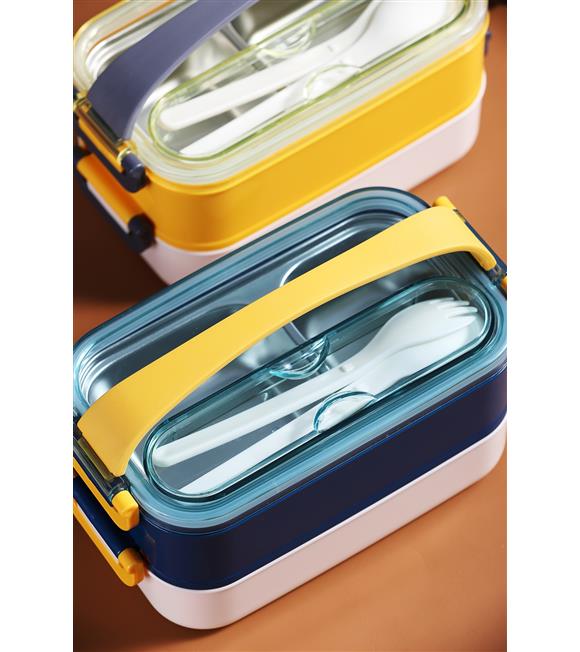 Vagonlife XC-462 1400ml Sarı Çelik Saklama Kabı