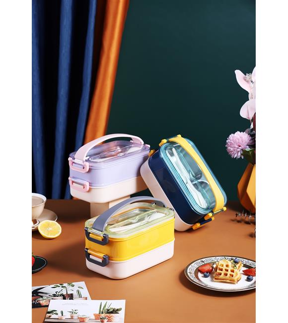 Vagonlife XC-462 1400ml Sarı Çelik Saklama Kabı