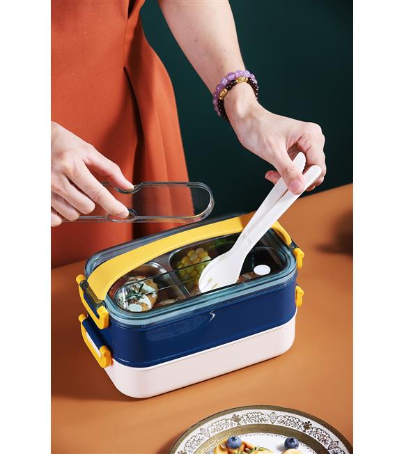 Vagonlife XC-462 1400ml Sarı Çelik Saklama Kabı