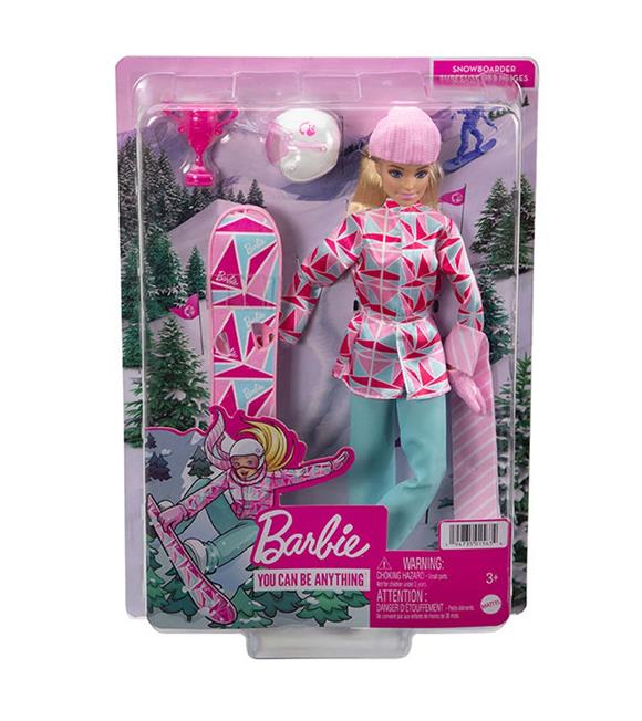 Barbie Snowboard Sporcusu Bebek HCN32