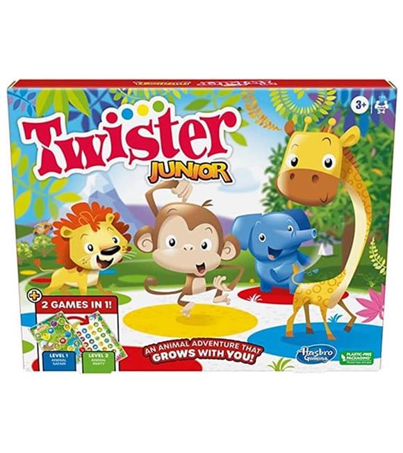 Twister Junior Oyunu, Hayvan Macerası 2 Taraflı Mat, 2 Oyun 1 Arada