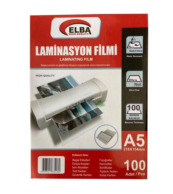 Elba Laminasyon Filmi A5 100 MIC 216x154