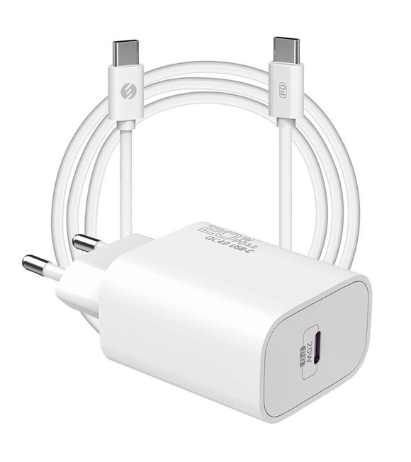 S-link SL-EC62TP Type-C 20W PD3.0 Quick Charge QC4.0 Kablo + Ev Şarj Adaptör