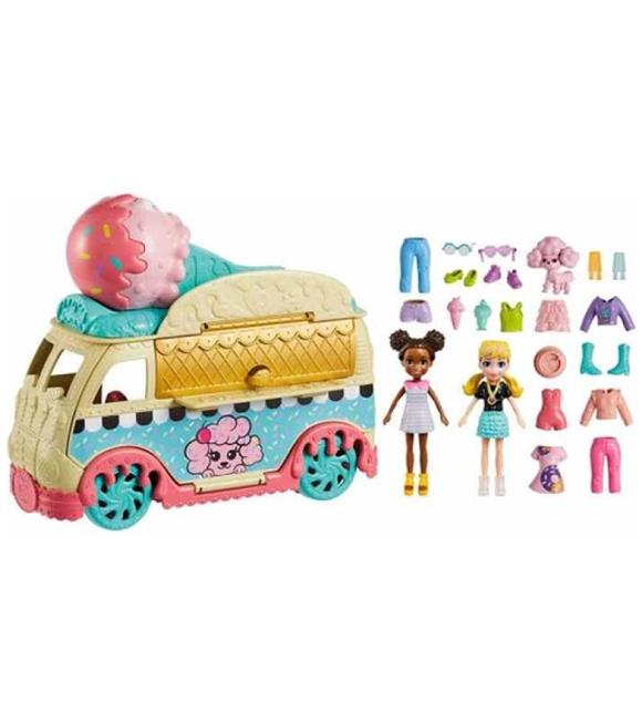 Polly Pocket Minik Lezzetler Dondurma Arabası: Polly ve Shani HHX77