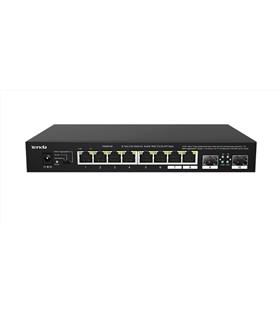 Tenda TEM2010F 8 Port 100-1000-2500 Mbps + 2 Port SFP Switch Çelik Kasa Rack Mount