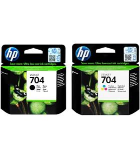 HP CN692AE + CN693AE 704  Siyah + Renkli Kartuş Seti