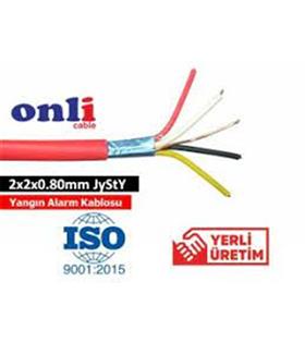 Onli 2x2x0,80mm J-Y(st)Y...Lg CCA 100 metre Yangın Alarm Kablosu
