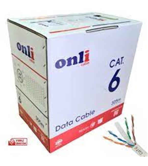 Onli U-UTP 24 AWG CCA 100 Metre Cat6 Kablo