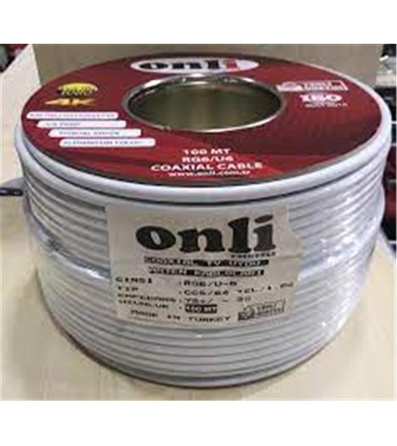 Onli RG6-U6 64 Tel 1,02 CCS-AL 100 metre Anten Uydu Kablosu