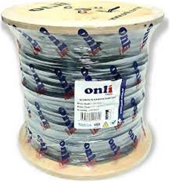 Onli ON-5001 2+1 1x0,50 mini Coax 2x0,50mm 500 metre CCA Kamera Kablosu