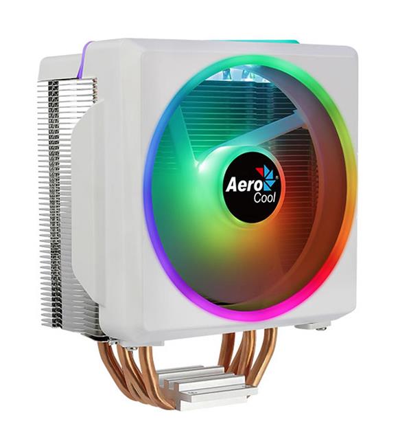 Aerocool AE-CC-CYLN4F-W Cylon 4F Beyaz 12cm ARGB Şeffaf Fan İşlemci Soğutucu