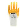Beybi Pamuk Nitril PMK KN350 Flex 10 Beden Eldiven 12li Paket Beyaz Sarı EN388 (2111X)