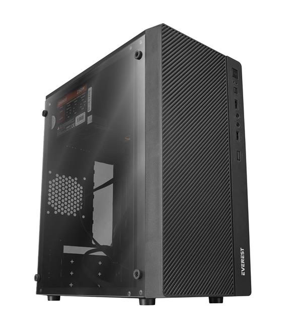 Everest WARP Peak 250W Akrilik Yan Panel M-ATX Mini-T Gaming Oyuncu Kasası